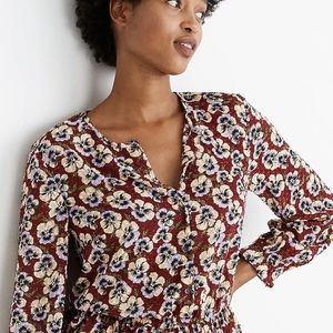 Madewell Drawstring Ruffle-Hem Top